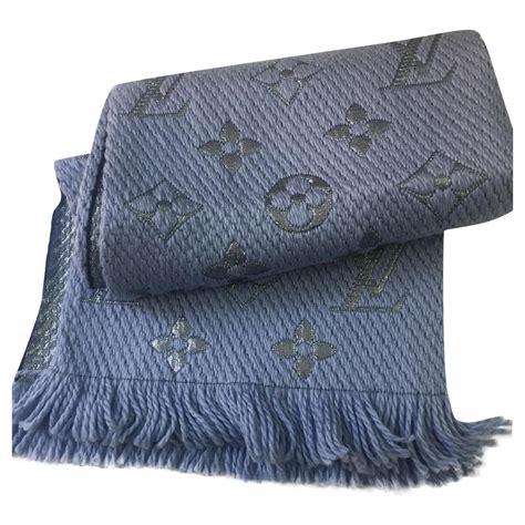 fake louis vuitton blue scarf